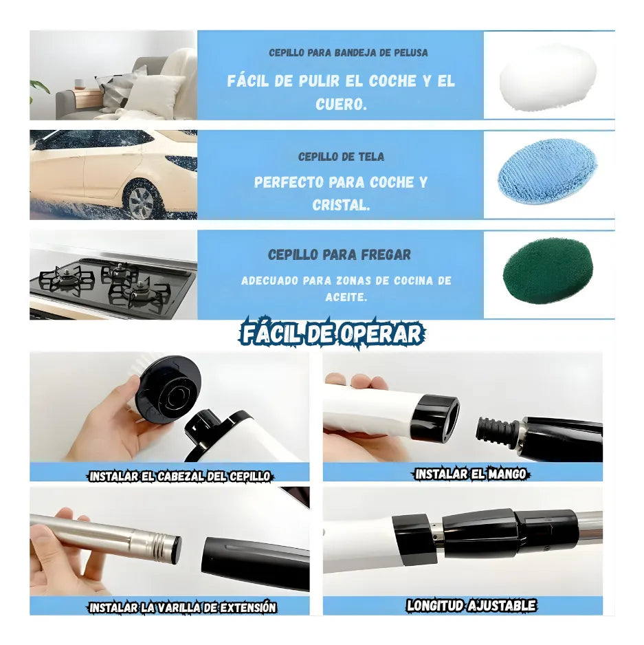 🧼 CEPILLO DE LIMPIEZA ELÉCTRICO 9 EN 1 🧼 ✨ LIMPIEZA PROFUNDA SIN ESFUERZO EN CADA RINCÓN ✈ ENVÍO GRATIS | 🚚 PAGO CONTRAENTREGA